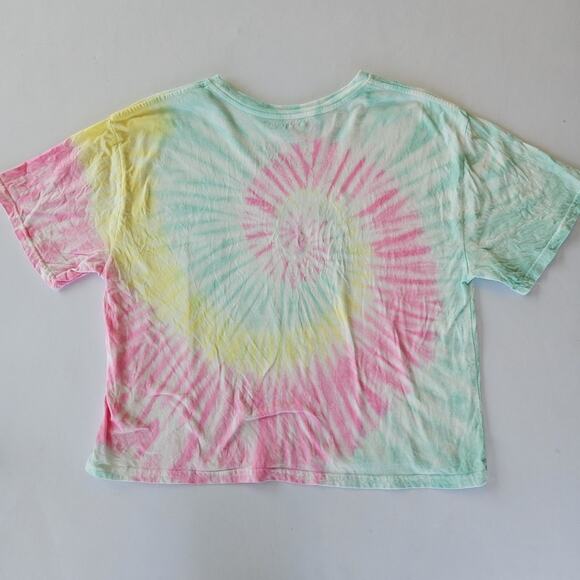 Polaroid Licensed Logo Top One Step 320 Land Camera Tie Dye T-Shirt Crop XL - Picture 4 of 6